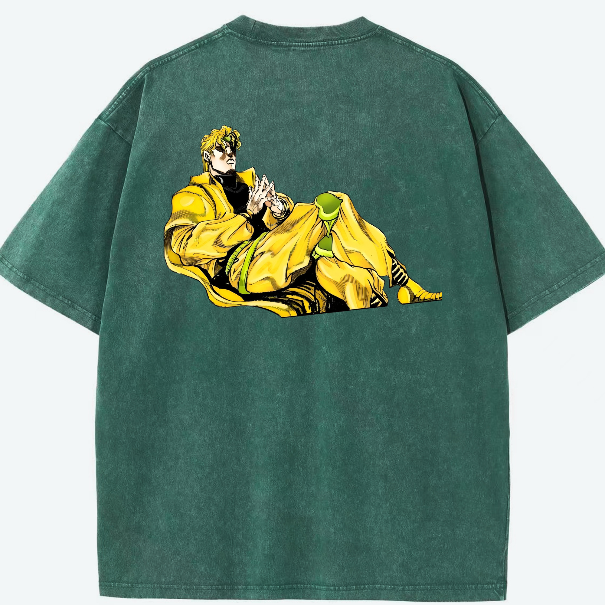 （画像用） ジョジョの奇妙な冒険 ディオ?ブランドー JoJo's Bizarre Adventure Dio Brando 綿100% ヴィンテージ風 半袖Tシャツ（背面プリント）
